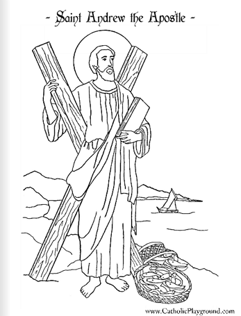 saint andrew the apostle coloring page