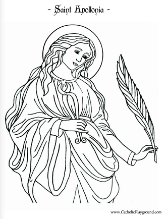 saint apollonia coloring page