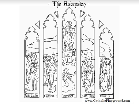 ascension coloring pages of jesus