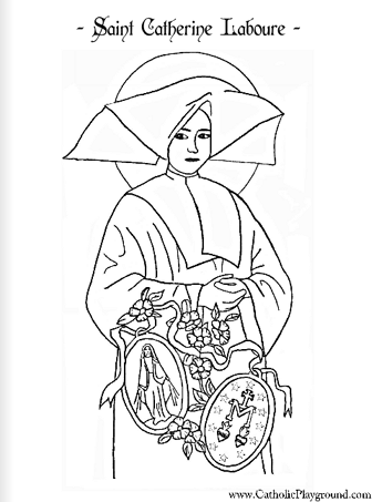 saint catherine laboure coloring page