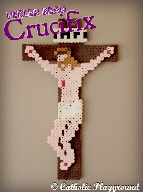 perler bead crucifix
