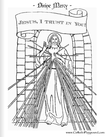 divine mercy coloring page