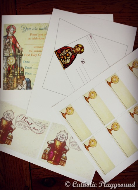 printable first communion cards