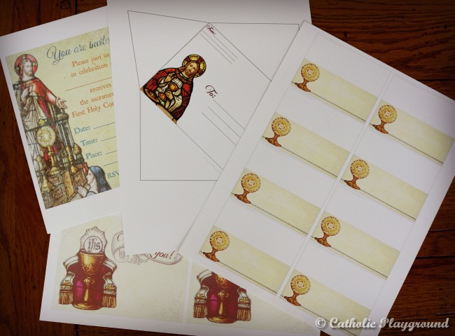 printable first communion cards