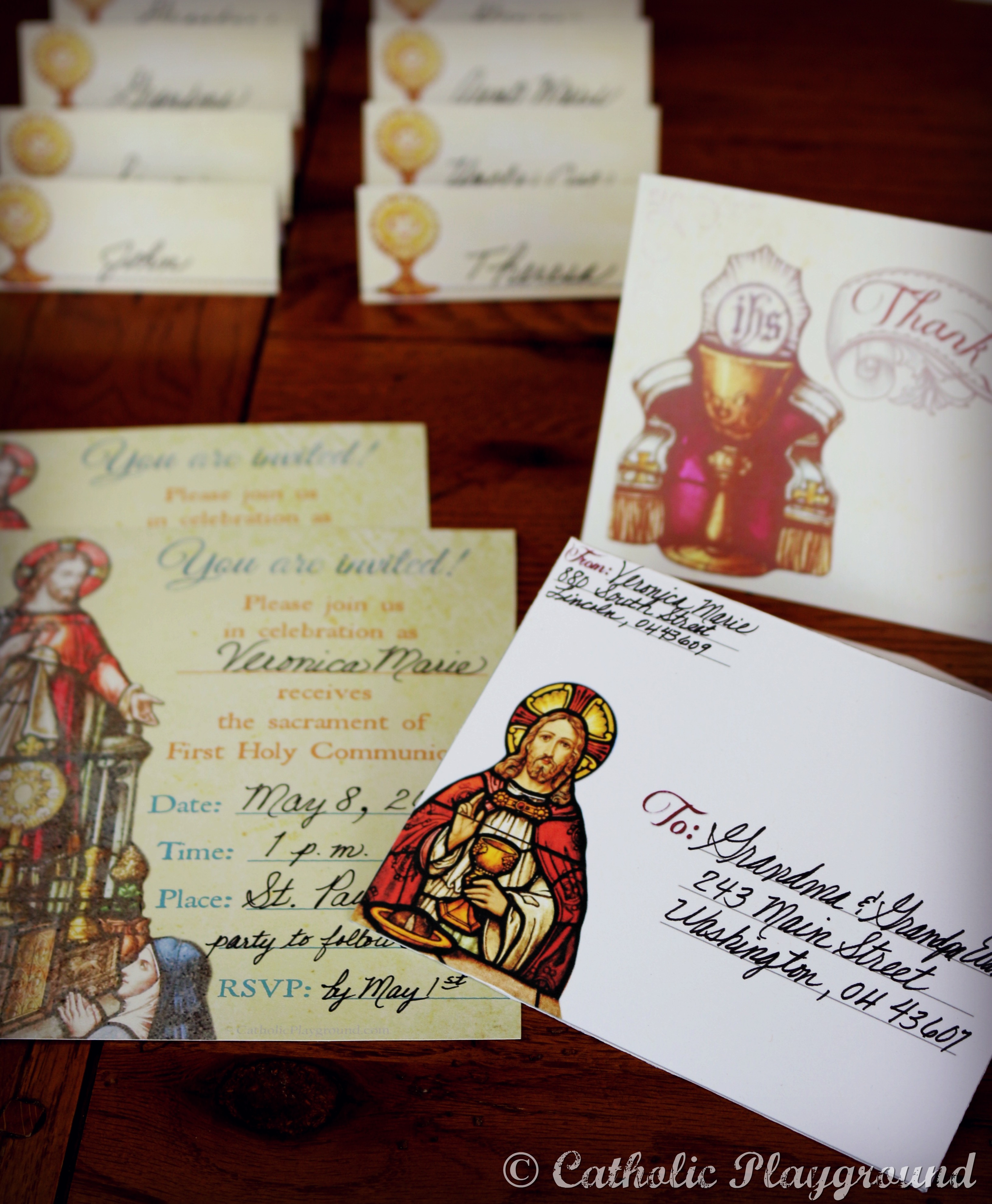 printable first communion cards