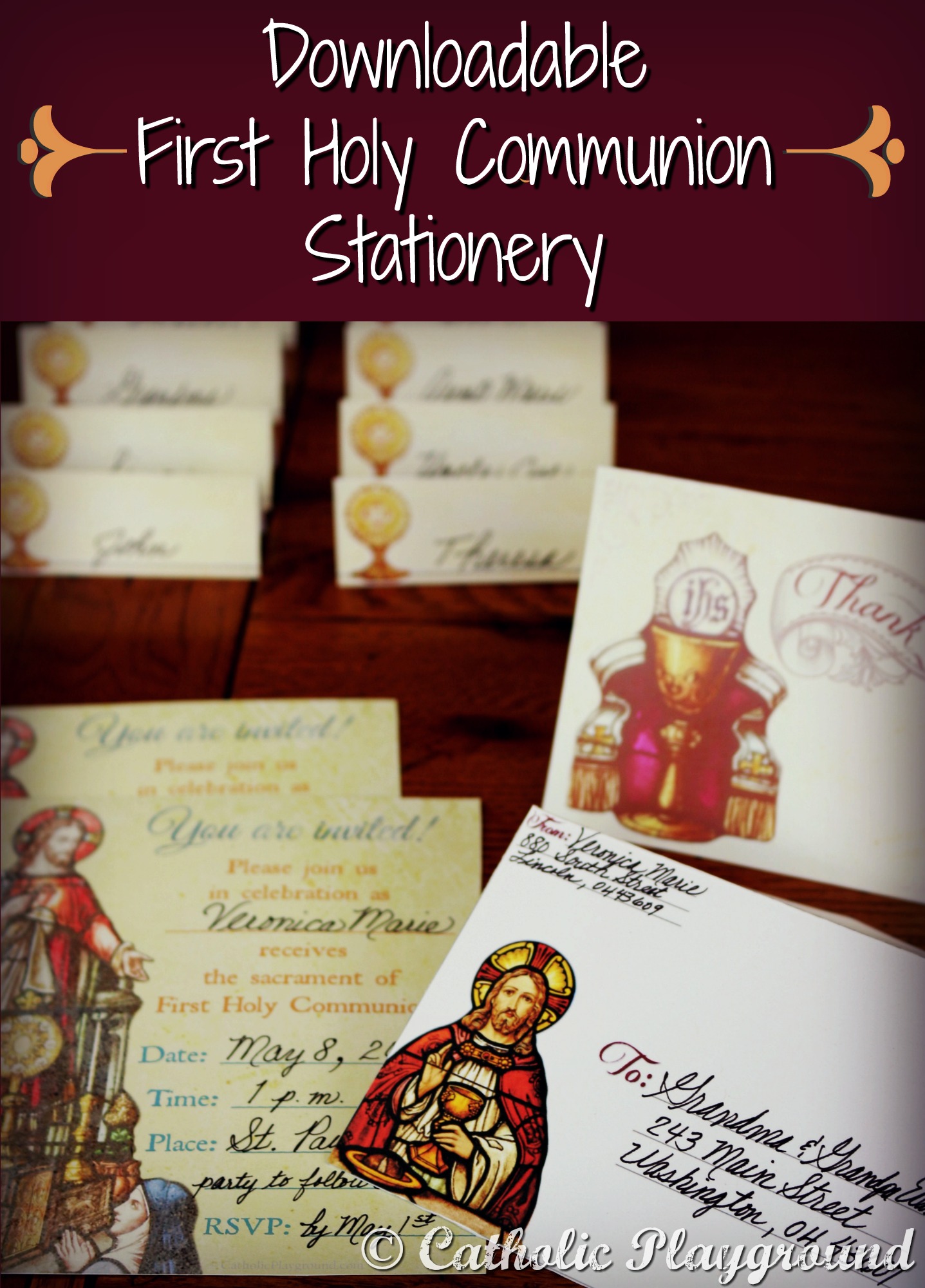 first communion stationery