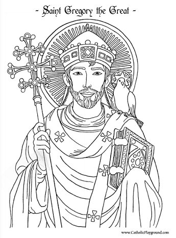 saint gregory the great coloring page