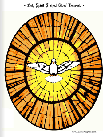 holy spirit stained glass