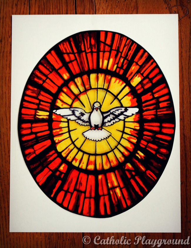 holy spirit stained glass