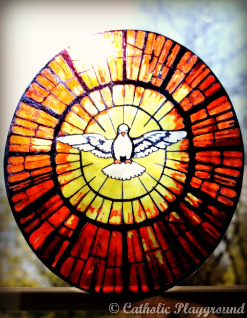 holy spirit stained glass