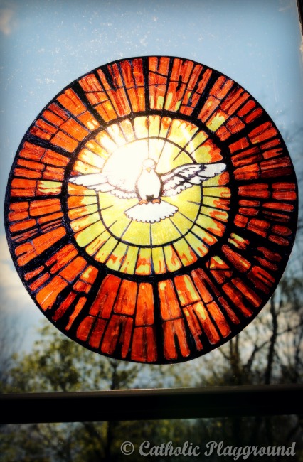 holy spirit stained glass