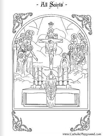 all saints coloring page