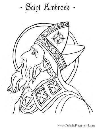 saint ambrose coloring page