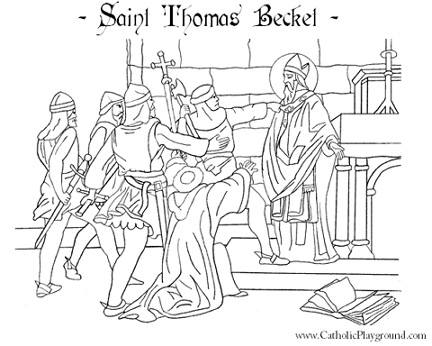 St thomas becket coloring page