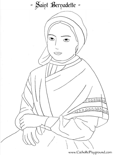 saint bernadette coloring pages - photo #2