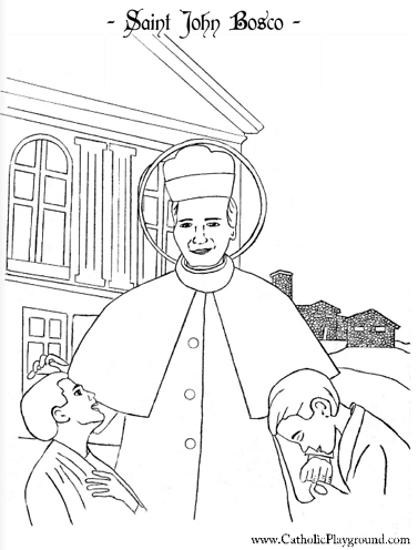 saint john bosco coloring page