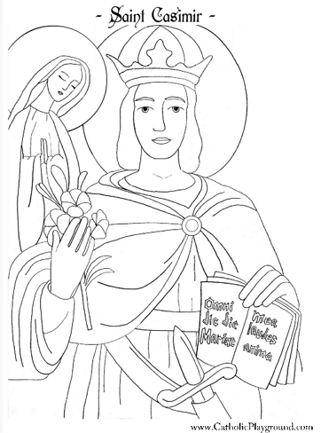 saint casimir coloring page