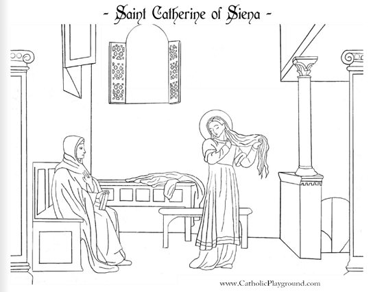 saint catherine of siena coloring