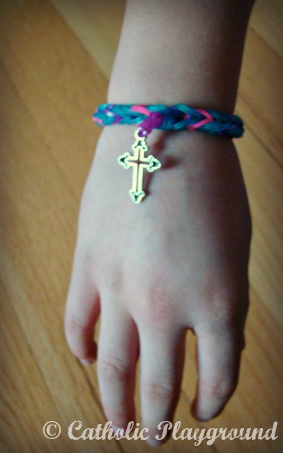 catholic rainbow loom bracelet