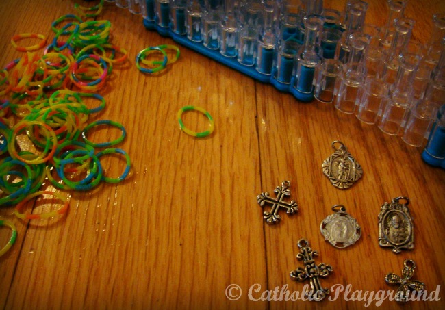 catholic rainbow loom bracelet