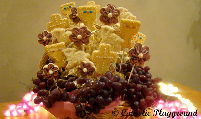 first communion cookie basket