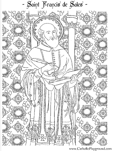 saint francis de sales coloring page