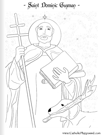 saint dominic guzman coloring page