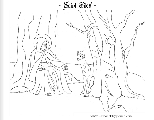 saint giles coloring page
