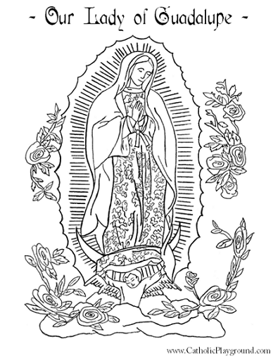 lady of guadalupe coloring pages - photo #4