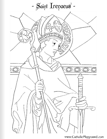 saint irenaeus coloring page