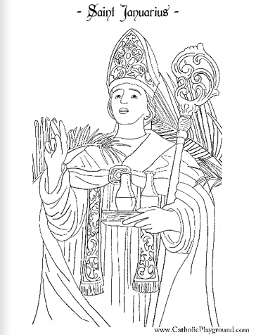 saint januarius coloring page