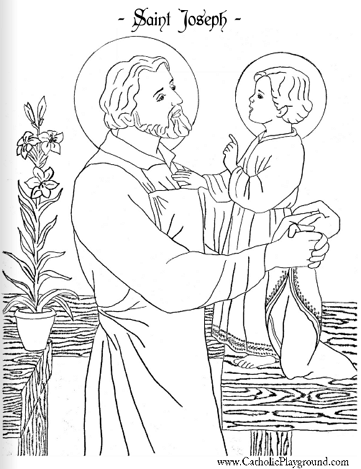saint joseph coloring page