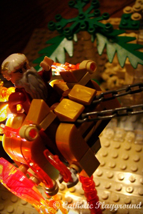 elijah and the fiery chariot in legos