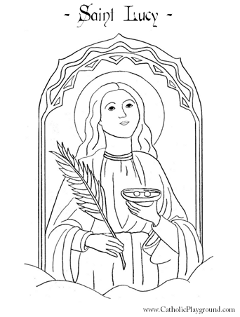 saint lucy coloring page