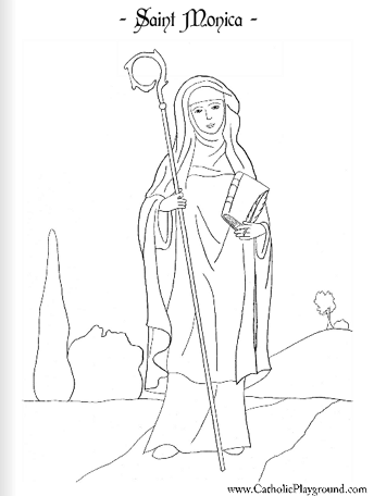 Saint Scholastica Coloring Page 