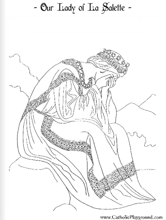 our lady la salette coloring page