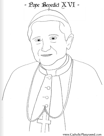 pope benedict XVI coloring page