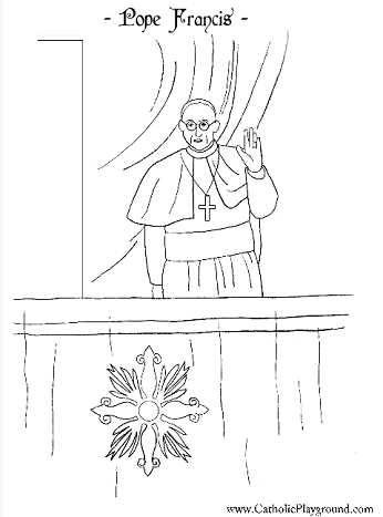 pope francis coloring page