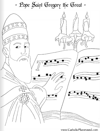 saint gregory the great coloring page
