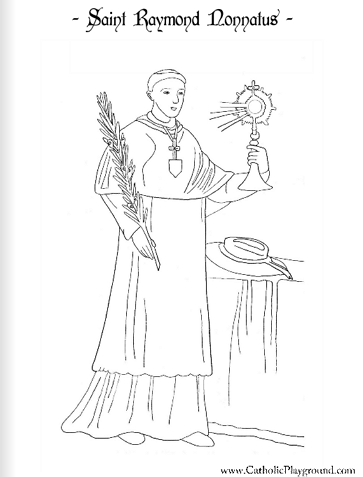 saint raymond nonnatus coloring page