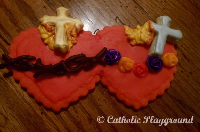 sacred heart immaculate heart cookies