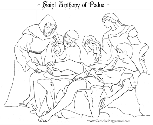 saint anthony of padua coloring page