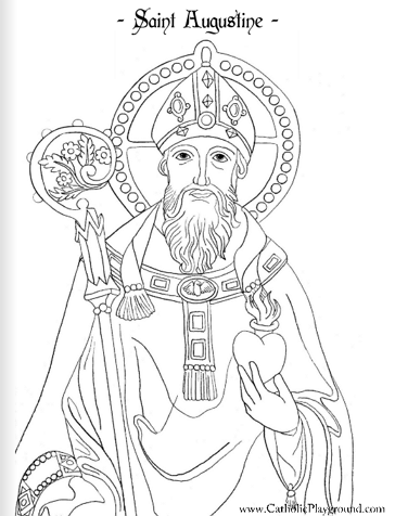 saint augustine coloring page