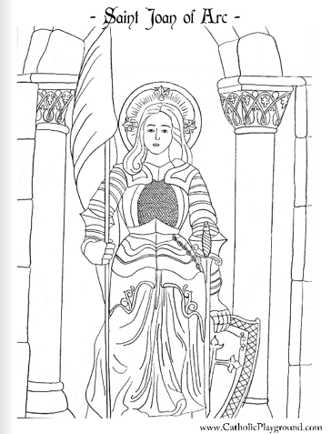 saint joan of arc coloring page