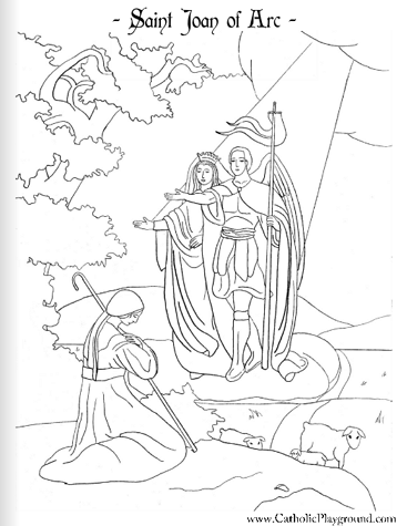 saint joan of arc coloring page