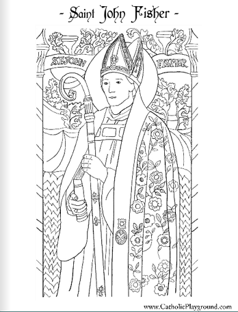 saint john fisher coloring page