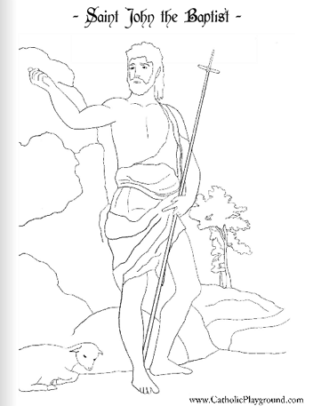 john the baptist coloring page