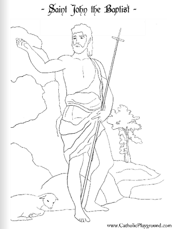 saint john the baptist coloring page