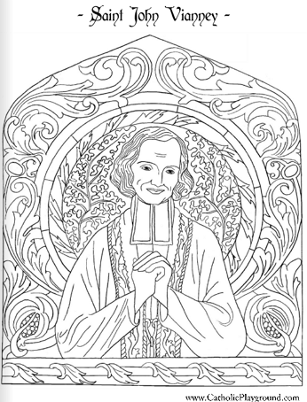 free saint john vianney coloring page