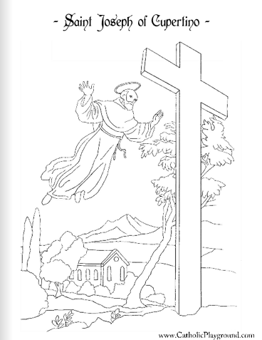 saint joseph of cupertino coloring page